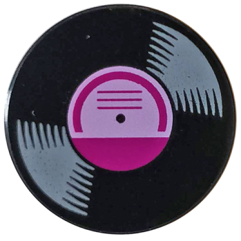Tile, Round 2 x 2 with Bottom Stud Holder with Vinyl LP (14769pb244)