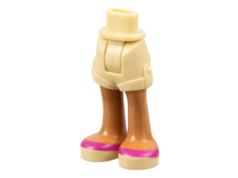 Mini Doll Hips and Shorts with Medium Nougat Legs (11202c00pb04)