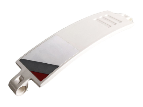 Technic, Panel Curved 3 x 13 with Red and Gray Str (18944pb009R)