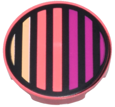 Tile, Round 2 x 2 with Bottom Stud Holder with Bla (14769pb591)