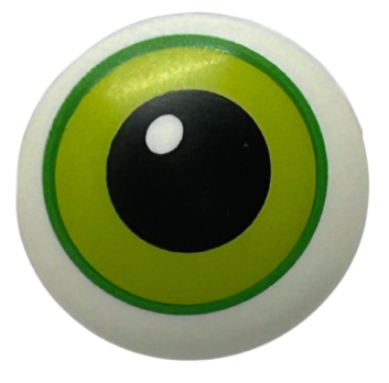 Plate, Round 2 x 2 with Rounded Bottom with Lime E (2654pb021)