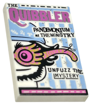 Tile 2 x 3 with The Quibbler Newspaper Pattern (26603pb023)