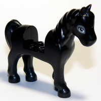 Horse with 2 x 2 Cutout with Dark Bluish Gray Eyes (93083c01pb11)