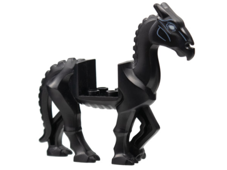 Horse, Skeletal with White Eyes Pattern (HP Thestral) (bb1296pb01)