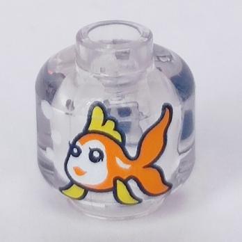Minifigure, Head Orange Fish (28621pb0041)
