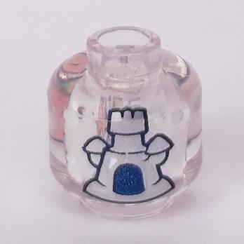 Minifigure, Head Orange Fish (28621pb0041)