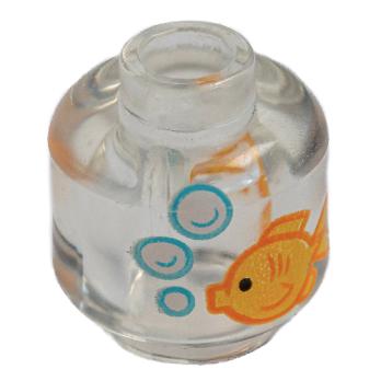 Minifigure, Head Yellow Fish (28621pb0017)