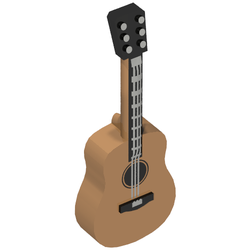 Minifigure, Utensil Musical Instrument, Guitar Aco (25975pb01)