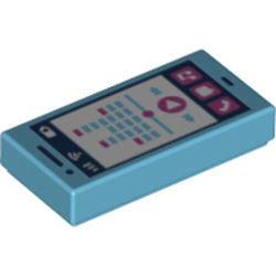 Tile 1 x 2 with Smartphone, Phone, Speech Bubble, (3069pb0854)