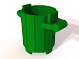 Container, Trash Can with 2 Cover Holders (2439/28967/92926)