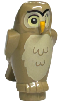 Owl, Angular Features with Bright Light Orange Bea (92084pb07)