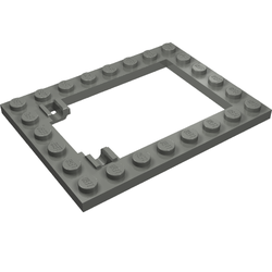 Plate, Modified 6 x 8 Trap Door Frame Horizontal (92107)
