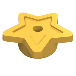 Plate, Round 1 x 1 with Star and Small Pin Hole (11609)