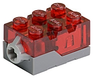 Electric, Light Brick 2 x 3 x 1 1/3 with Trans-Red (54930c01)