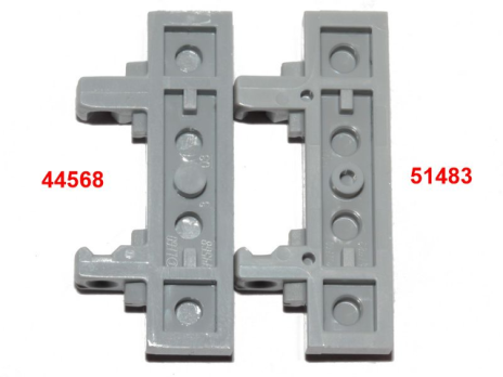 Hinge Plate 1 x 4 Locking Dual 1 Finger on Side (44568)