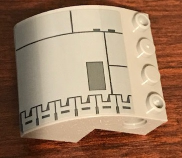 Slope, Curved 4 x 4 x 2 with 4 Studs and Pin Holes (61487pb11L)