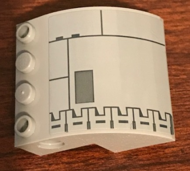 Slope, Curved 4 x 4 x 2 with 4 Studs and Pin Holes (61487pb11R)