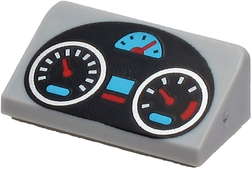 Slope 30 1 x 2 x 2/3 with Black Oval Dashboard wit (85984pb289)