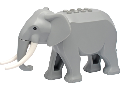 Elephant Type 2 with Long White Tusks (elephant2c01)