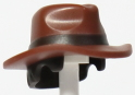 Minifigure, Hair Combo, Hat with Hair, Fedora Outb (1849pb01)