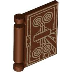 Minifigure, Utensil Book Cover with Gold Circles a (24093pb065)