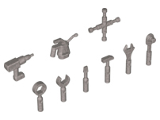 Minifigure, Utensil Tools, 9 in Bag (Multipack) (11402)
