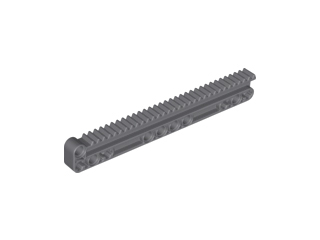 Technic, Gear Rack 1 x 14 x 2 with Axle and Pin Holes