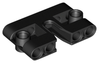 Technic, Pin Connector Block, Liftarm 1 x 3 x 5 with Cutout, Black (67139 / 6302094)