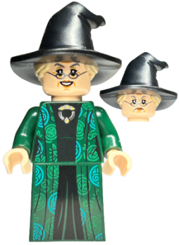 Professor Minerva McGonagall - Dark Green Robe and Cape (hp274)