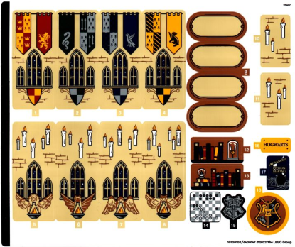 Наклейки LEGO для набора 76399, Sheet 1 - (10100100/6400147)