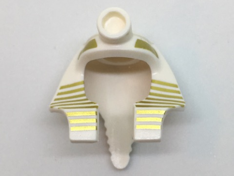 Minifigure, Headgear Headdress Mummy with Gold Stripes Pattern (90462pb04)