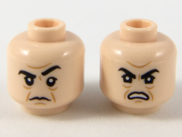 Minifigure, Head Dual Sided Black Eyebrows (3626cpb2236)