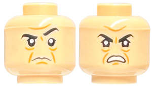 Minifigure, Head Dual Sided Black Eyebrows (3626cpb2236)