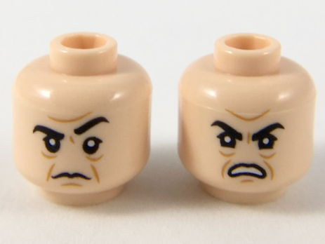 Minifigure, Head Dual Sided Black Eyebrows (3626cpb2236)