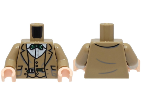 Torso Suit Jacket and Vest, White Shirt, Dark Green Bow Tie with Polka Dots (973pb5162c01)