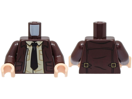 Torso Open Jacket with Pockets, Silver Zipper and Gold Clasps (973pb5161c01)