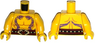 Torso Ninjago Bare Chest Muscles, Dark Purple Snake Tattoos (973pb1901c01)