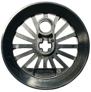 Train Wheel RC, Spoked with Technic Axle Hole and Counterweight, 37 mm (85489b)