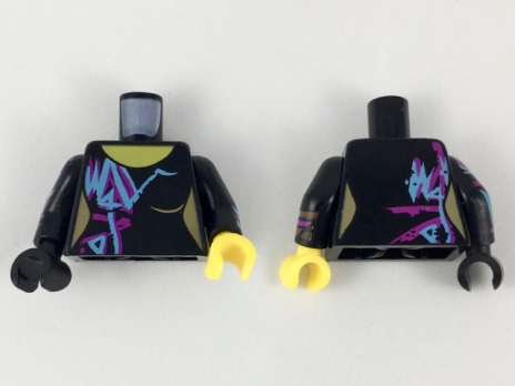 Torso Female Purple and Medium Azure Markings Pattern  (973pb3373c01)