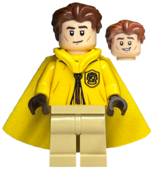 Cedric Diggory - Yellow Hufflepuff Quidditch Uniform with Hood and Cape (hp429)