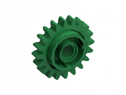 Technic, Gear 20 Tooth with Clutch on Both Sides (81346)