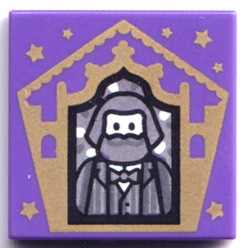 Tile 2 x 2 with HP Chocolate Frog Card Bertie Bott Pattern (3068pb1736)