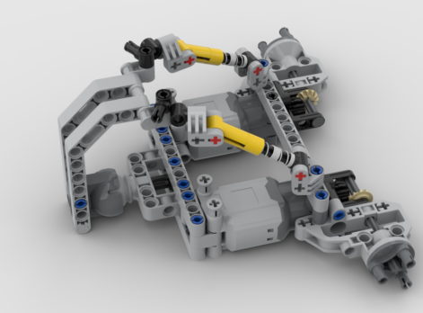 Baja Buggy rear Axle - with 2 L motors by NicoW