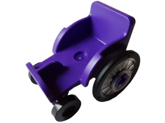 Mini Doll, Utensil Wheelchair with Trans-Clear Wheelchair Wheels (2135c01)