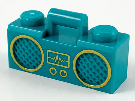 Minifigure, Utensil Radio Boom Box with Bar (93221pb06)