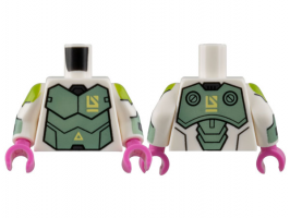 Torso Armor Sand Green Breastplate, Bright Light Yellow Triangle and Logo Pattern (973pb4969c01)