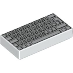 Tile 1 x 2 with Computer Keyboard Standard Pattern (3069pb0030)