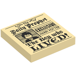 Tile 2 x 2 with Newspaper, 'the Daily Prophet' (3068pb1156)