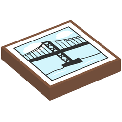 Tile 2 x 2 with Suspension Bridge Pattern (3068pb0674)