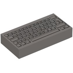 Tile 1 x 2 with Computer Keyboard Standard Pattern (3069pb0030)